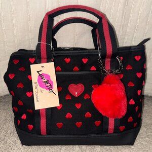 NEW Betsey Johnson Heart Print ❤️ Crossbody Tote Bag Super cute!! New Viral